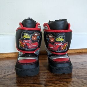 Disney Pixar Lighting McQueen Cars Light Up Winter Boots Size Toddler 5 Medium
